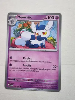 Meowstic 034/088 Uncommon Perfect Order Pokemon Reverse Holo Near Mint - Image 1