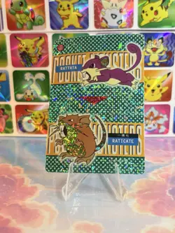 Pokemon Rattata Vintage Pocket Monsters Vending HOLO Prism Sticker 99 Nintendo - Image 2