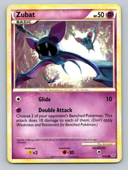 Pokemon Zubat Unleashed 70/95 Light Play LP+ or Better - Image 1