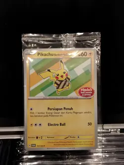 Batik Pokemon Pikachu promo T SHIRT BATIK Mint Sealed limited print - Image 1