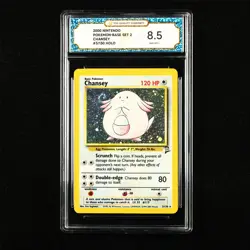 TQG 8.5 NM-MT+ 2000 Pokemon ENG Chansey #3/130 Holo - Image 1