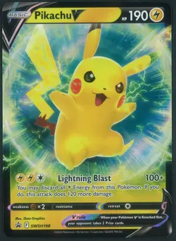 Pikachu V SWSH198 Holo Promo Pokemon Sword & Shield Near Mint - Image 1