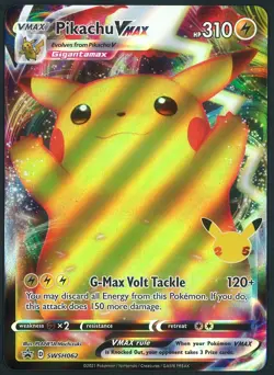 Pikachu VMAX SWSH062 Pokemon Sword & Shield Black Star Promo Near Mint - Image 1