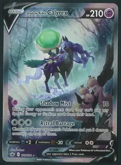 Shadow Rider Calyrex V 172/198 Full Art Alt Art Pokemon Chilling Reign Near Mint - Image 1