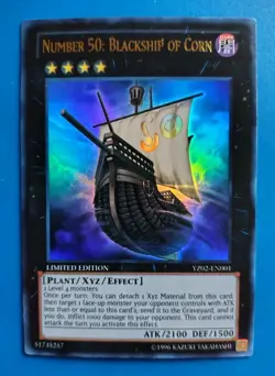 NM Yugioh Number 50: Blackship of Corn YZ02-EN001 Ultra Rare - Image 1