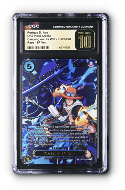 ONE PIECE Portgas.D.Ace - EB02-028 (SP) Carrying On His Will - CGC 10 PRISTINE - Image 1