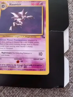 Pokemon TCG Haunter 21/62 Fossil Rare Non-Holo Card WOTC 1999 - Light Play - Image 3