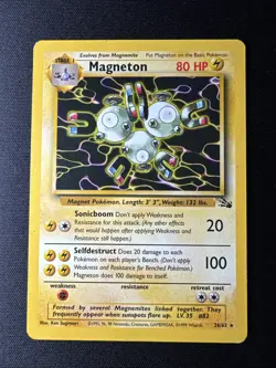 Magneton 26/62 Non-Holo Rare Pokemon TCG Fossil Card NM Condition - Image 1