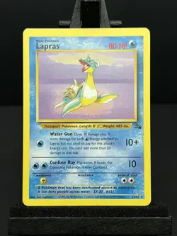 Pokemon TCG Lapras 25/62 - English Fossil Regular Rare Non Holo Card - Image 1