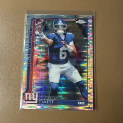 Topps Chrome Jaxson Dart Rookie Card #306 New York Giants PULSAR REFRACTOR - Image 1