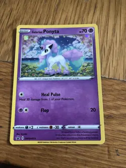Pokemon Card TCG Galarian Ponyta SWSH013 Promo Holo Near Mint - Image 1