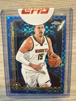 2025-26 Topps Chrome Blue X-Fractor - Nikola Jokic #25 Denver Nuggets SP - Image 1