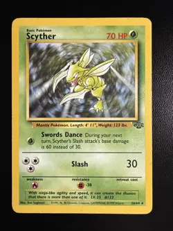 Scyther 26/64 Non Holo Rare Jungle Set Pokemon Card - Image 1
