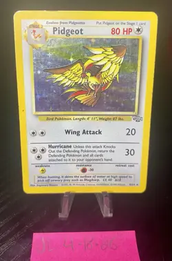 1999 Pokemon TCG Jungle Pidgeot 8/64 Holo Rare Card Unlimited WOTC Vintage - Image 1