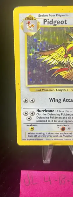 1999 Pokemon TCG Jungle Pidgeot 8/64 Holo Rare Card Unlimited WOTC Vintage - Image 2