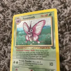 Pokemon TCG Card ~ VENOMOTH ~ 13/64 ~ Jungle Set ~ Unlimited ~ Holo Rare - Image 2