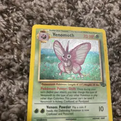 Pokemon TCG Card ~ VENOMOTH ~ 13/64 ~ Jungle Set ~ Unlimited ~ Holo Rare - Image 3