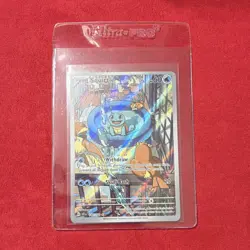 10/10 Pokemon Squirtle 148/142 Stellar Crown Illustration Rare Holo Pokemon Card - Image 1