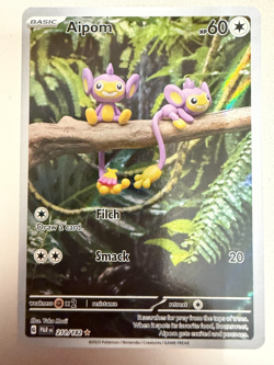 Aipom 211/182 SV04: Paradox Rift NM Pokemon Card TCG NM/M - Image 1