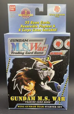 Gundam M. S. War Trading Card Game Wing Gundam Team Starter Set Near Mint In Box - Image 1