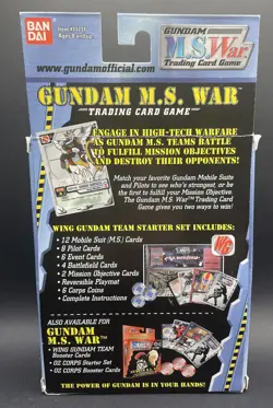 Gundam M. S. War Trading Card Game Wing Gundam Team Starter Set Near Mint In Box - Image 2