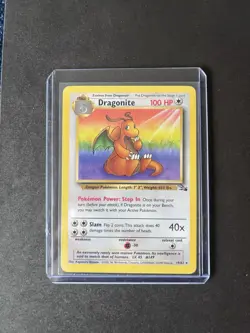 Dragonite 19/62 Fossil Rare 1999 Pokemon Card (Non-Holo) ungraded excellent cond - Image 1