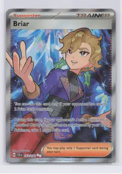 Briar 163/142 Ultra Rare Stellar Crown Pokemon TCG Card 2024 NM - Image 1