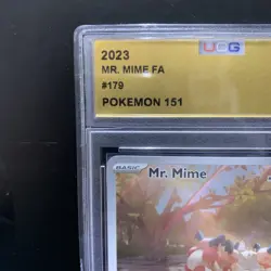 UCG 9 Mint Mr. Mime AR 179/165 Pokemon Card 151 MEW 179 Art Rare 2023 ENG - Image 2