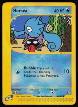 E-Reader Horsea (84) 084/147 Aquapolis Hisao Nakamura Pokemon TCG Card - Image 1