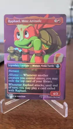 MTG Raphael, Most Attitude (Borderless) Foil NM | 199 TMT U - Image 1