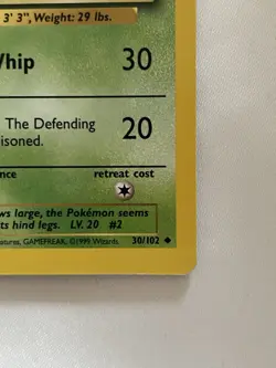 Pokemon Ivysaur 1999 030/102 Base Set 60 HP Vine Whip Poison LP 🍃 - Image 3