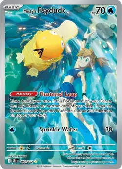 x1 Misty's Psyduck - 193/182 - Illustration Rare Pokemon SV10 Destined Rivals M/ - Image 1