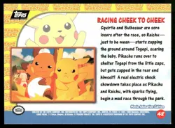 Racing Cheek to Cheek #48 Pokemon 1999 Topps Movie LP - Image 2