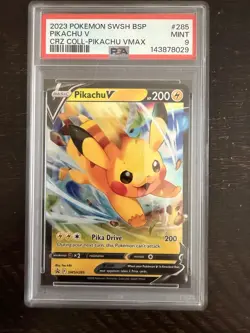 Pokemon Pikachu V Promo SWSH285 Holo PSA 9 Sword & Shield English - Image 1