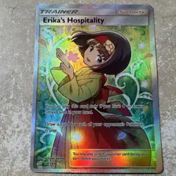 Pokemon Erika's Hospitality Full Art Ultra Rare Holo Trainer Team Up 174/181 - Image 1