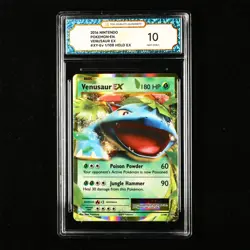 TQG 10 GEM MINT 2016 Pokemon ENG Venusaur ex #XY-EV 1/108 Holo EX - Image 1