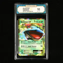 TQG 10 GEM MINT 2016 Pokemon ENG Venusaur ex #XY-EV 1/108 Holo EX - Image 2
