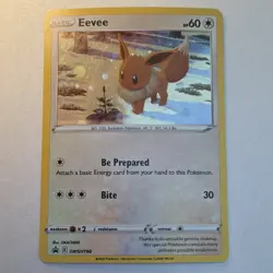 Pokemon Eevee SWSH190 Sword & Shield Promo Holo Basic 60 HP 30 Attack - Image 1