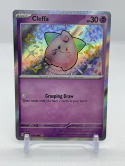 Cleffa 150/091 Paldean Fates Pokemon TCG Baby Shiny Holo Rare. - Image 1