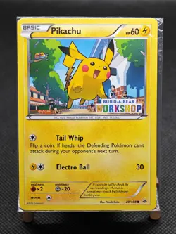 Pokemon TCG Pikachu Build-A-Bear Workshop Promo 20/108 Stamped Promo SEALED - Image 3