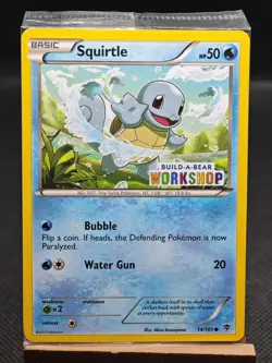 Pokemon TCG Squirtle Build-A-Bear Workshop Promo 14/101 STAMPED & SEALED - Image 3
