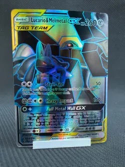 Pokemon Lucario & Melmetal GX HP260 Tag Team Steel Fist Full Metal Wall GX - Image 4