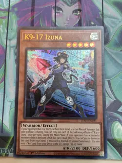 Yugioh 1x K9-17 Izuna JUSH-EN031 Justice Hunters Ultra Rare 1st Edition NM - Image 1