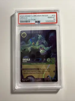 2024 Disney Lorcana EN URSULA Deceiver 03/D23 COLLECTION PSA 10 - Image 1