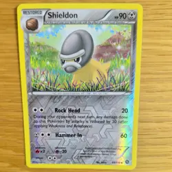 SHIELDON 69/114 POKEMON CARD (XY STEAM SEIGE SET) REVERSE HOLO - Image 1