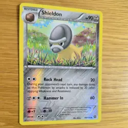 SHIELDON 69/114 POKEMON CARD (XY STEAM SEIGE SET) REVERSE HOLO - Image 3