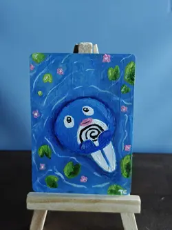Poliwag Altered Pokemon Pokemon Card TCG Hand Painted Print Custom Art - Image 2