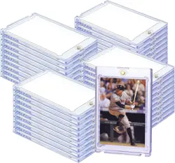 100 ct Magnetic Card Holders for Trading Cards,35PT 35PT-100, Clear - Image 1