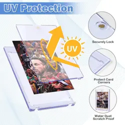 100 ct Magnetic Card Holders for Trading Cards,35PT 35PT-100, Clear - Image 3