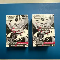 Lot of 2 Pokemon TCG Card Scarlet & Violet White Flare Booster Bundle NEW SEALED - Image 1
